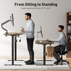 63 x 28 Inch Electric Standing Desk Adjustable Height, Sit Stand Desk, Stand up Desk for Home Office, Computer Workstation (Spliced Desktop,Rustic Brown)