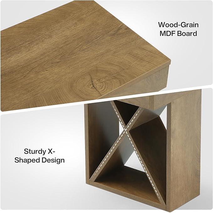 Tribesigns 55" Extra Long Entryway Bench, Farmhouse Wooden Entry Shoe Bench Seat, Indoor End of Bed Stool for Hallway, Bedroom, Living Room, Brown