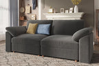 EASE MOOSE Comfty 2 Seat Couch,FSC Certified Modern Deep Seat Sectional Modular for Living Room