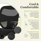 HON Prominent High Back Office Chair, Ergonomic Desk Chair with Adjustable Center-Tilt Recline, 360 Swivel, Swivel-Tilt, Black