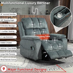Lazy Boy Recliner Chair, Postoperative Recovery，Retractable 23'' Extra-Long Leg Support Lift Chair Hold up to 400lb，25.5'' Oversized Recliner seat for Big and Tall