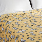 Berkshire Blanket Peanuts® VelvetLoft® Cute Character Snoopy Plush Blanket,Peanuts Poses and Paws Sundress,King 90 in x 108 in (Official Peanuts® Product)