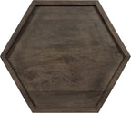 Kate and Laurel Kashvi Modern Side Table 17 x 15 x 20; Graywash; Decorative Farmhouse Hexagon Bedroom Nightstand Table for Storage and Display