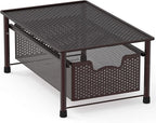 Simple Houseware Stackable Cabinet Basket Drawer Organizer, Bronze