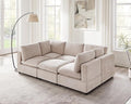 VANOMi Modular Sectional Sofa, Convertible Sofa Couch Modular Sofa with Ottoman, Sectional Sofas for Living Room Small Apartments