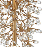 Possini Euro Design Carrine Light Brass Gold Pendant Chandelier Lighting 15 1/4" Wide Modern Clear Crystal Accents 4-Light Fixture for Dining Room House Home Foyer Kitchen Entryway Bedroom Living