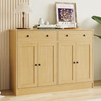 49" Oak Buffet Cabinet with Doors & Drawers, Modern Kitchen Storage Sideboard, Coffee Bar Console for Dining Room, Living Room, Entryway