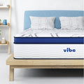 Vibe Quilted Hybrid Mattress, 12-Inch Innerspring and Pillow Top Gel Memory Foam Mattress, Fiberglass Free, CertiPUR-US Certified Bed in a Box, Twin XL, White