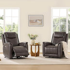 CHITA Super Zero Gravity Power Recliner Chair for Adults, Electric Faux Leather Recliner with USB & Type-C Charging Ports for Living Room, Bedroom & Home Theater Relaxation, Chocolate
