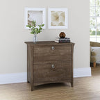 Bush Furniture Salinas 2 Drawer Lateral File Cabinet in Ash Brown, Home Office Storage Solution, Organizer with Drawers for Workspace, Filing Unit