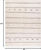 Livabliss x Becki Owens Rivi Moroccan Area Rug , 7'10" x 10', Ivory/Black