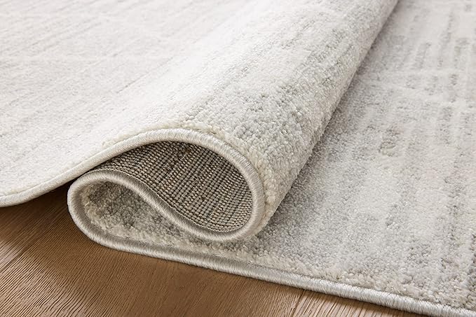 Loloi Kamala Collection KAM-02 Ivory/Silver 6'-7" x 9'-6" Area Rug