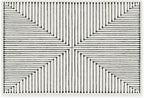 RUGGABLE x Jonathan Adler Machine Washable Modern Area Rug – Inkdrop Black & Ivory 2x3, Stain-Resistant, Non-Slip – Small Rugs for Living Room, Bedroom, Hallway, Entryway & Bathroom–with Standard Pad