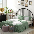 Weehom Full Size Headboard Only, Wrought Iron Black Headboard Full, Vintage Metal Headboard with Height Adjustable, Farmhouse HeadBoard
