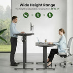 Casaphoria 40 x 24 inches Electric Standing Desk, Sit to Stand Desk with Memory Height Adjustment, Home Office Computer Desk for Writing and Gamess, Brown