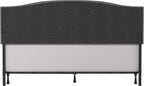 Hillsdale Provence Upholstered, King/Cal King Headboard with Frame, Glacier Gray