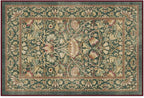 RUGGABLE x Morris & Co Machine Washable Area Rug – Lodden Soft Evergreen & Gold 2x3, Stain-Resistant, Non-Slip – Small Rugs for Living Room, Bedroom, Hallway, Entryway & Bathroom–with Cushioned Pad