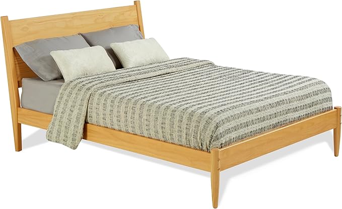 Camaflexi Mid-Century Panel Bed - King Size - Scandinavian Oak Finish