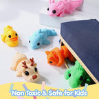 JOYIN 12 Pcs 3D Printed Animals Set, Mini Animals 3D Printed Toys - Cute Articulated Flexible Figurines Fidget Toys for Party Favors Birthday Gifts Desk Pets Office Home Decor