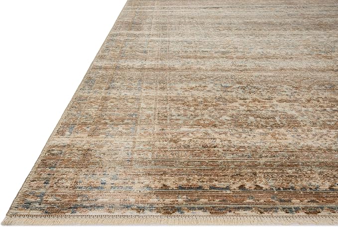 Loloi Amber Lewis Molly Collection MOL-01 Natural/Denim 8'-6" x 12' Low Pile Area Rug