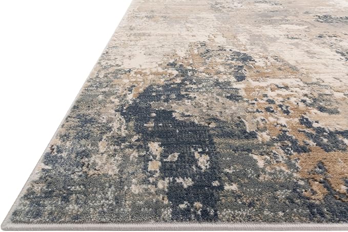 Loloi Teagan Collection TEA-06 Sand/Mist 2'-8" x 7'-6" Runner Rug, Large, Soft Neutral Rug, High-Traffic for Living Room, Bedroom, Home Office, Dining Area