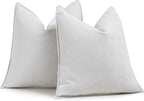 ZWJD Cream Pillow Covers 24x24 Set of 2 Chenille Throw Pillow Covers with Elegant Design Soft and Luxurious Decorative Throw Pillows for Couch, Bed, and Home Decor
