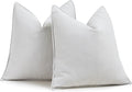 ZWJD Cream Pillow Covers 18x18 Set of 2 Chenille Throw Pillow Covers with Elegant Design Soft and Luxurious Decorative Throw Pillows for Couch, Bed, and Home Decor