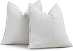 ZWJD Cream Pillow Covers 16x16 Set of 2 Chenille Throw Pillow Covers with Elegant Design Soft and Luxurious Decorative Throw Pillows for Couch, Bed, and Home Decor