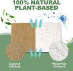 Aheroi Natural Dish Sponge, 32 Count Plant-Based Biodegradable Compostable Kitchen Sponges for Dishes Bulk, Organic Eco Friendly Cleaning Sponge for Bathroom, Household, Non Scratch Non Toxic