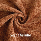 FUTEI Rust Chenille Throw Pillow Covers 26x26 Inch Set of 2,Soft Cozy Bound Edge Design Euro Pillow Sham,Home Decor for Couch Bed Living Room