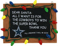 NFL Resin Holiday Christmas Chalkboard Sign Ornament