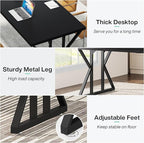 Tribesigns 78.7-Inch Executive Desk, Large Computer Office Desk Workstation, Modern Simple Style Laptop Desk Study Writing Table Business Furniture for Home Office (Black, 78.7 Inch)