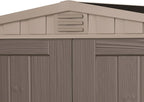 Keter Factor 6x3 Outdoor Storage Shed Kit-Perfect to Store Patio Furniture, Garden Tools Bike Accessories, Beach Chairs and Push Lawn Mower, Taupe & Brown