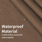 Easy-Going Waterproof Patio Cushion Covers ONLY Cover 20x18x4 inch 2 Pack Replacement Non-Slip Outdoor Seat Cushion Slipcover with Zipper. Brown