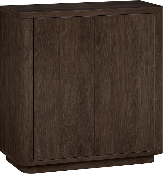 Henn&Hart 32" Wooden Accent Cabinet, Modern Sideboard Buffet Cabinet with Adjustable Shelf for Living Room, Dining Room, Bedroom or Entryway, Alder Brown