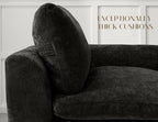 Oversized Sectional Couches for Living Room, Cloud Boneless Couch, 7 Seater Large Modular Sectional Sofa, Black