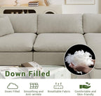 Oversize Cloud Modular Sectional Sofa,Chaise Down Filled Comfort Sofa Detachable Couch Cushion Covers for Living Room Apartment