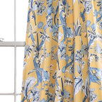 Lush Decor Dolores Light Filtering Window Panels, Pair, 52" W x 108" L, Yellow - Floral Curtains for Bedroom - Vintage Curtains - Coquette Room Decor