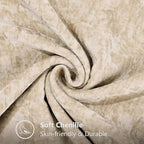 decorUhome Chenille Soft Throw Pillow Covers 20x20 Set of 2, Farmhouse Velvet Neutral Decorative Euro Pillow Covers with Stitched Edge for Couch Sofa Bed Home Decor, Beige