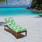 Tommy Bahama Chaise Cushion, 26" X 77" X 2.5", Coastal Palm Green Leaf