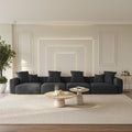 WJShome Modular Sectional Sofa Couch,181.1inch Oversized 4 Seater Couch, Upholstered with Corduroy Fabric Couches with 6 Pillows,Cushion Covers Removable& Washable,for Living Room