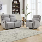 INZOY Nursing Rocking Chair Recliner, Swivel Rocker Recliner, Swivel Glider Rocking Recliners with Soft Backrest, Chenille Fabric Manual Reclining Sofa for Living Room Bedroom Apartment, Grey