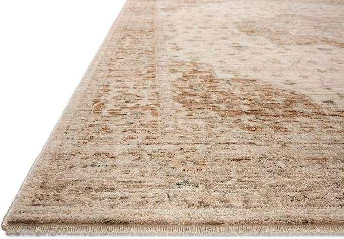 Loloi Magnolia Home by Joanna Gaines Junie Collection JUE-04 Natural/Clay 2'-7" x 8'-0", .38 Pile Height, Runner Rug