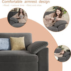 EASE MOOSE Oversized Sectional Modular Sofa,L Shape Sectional Couch with Ottoman,Deep Seat Cloud Couch for Living Room，Removable Cover