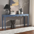 SAFAVIEH Home Collection Lilith Farmhouse French Country Blue Wavy Console Table for Entryway, Living Room, Foyer