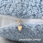 FUTEI Light Blue Throw Pillow Covers 26x26 Inch Set of 2,Furry Faux Fur Teddy Boucle Textured Cushion Covers,Soft Fluffy Decorative Euro Pillow Shams,Home Decor for Couch Bed Living Room Office Car