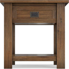 SIMPLIHOME Monroe SOLID ACACIA WOOD 22 inch Wide Square Rustic End Table in Rustic Natural Aged Brown for the Living Room and Bedroom