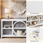 Tribesigns 70.9 Inch Extra Long Console Table for Entryway, Sofa Table Behind Couch with 3 Tier Wood Storage Shelves Industrial Metal Frame for Living Room Hallway Entryway, Pure White