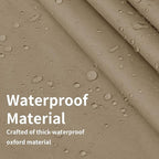 Easy-Going Waterproof Patio Cushion Covers 24x24x4 inch 2 Pack Replacement Non-Slip Outdoor Seat Cushion Slipcover with Zipper. Camel