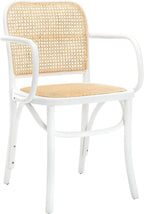 Safavieh Home Keiko White and Natural Cane Dining Chair